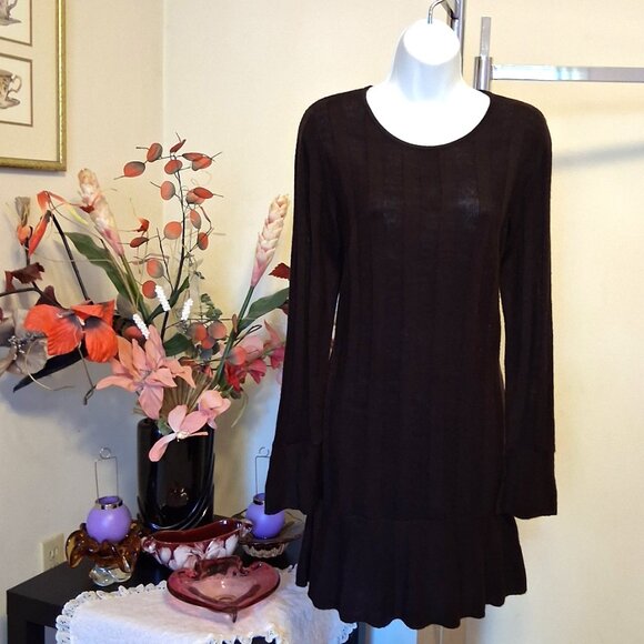NWOT Eric Alexandre Unique Designed Stretchy Cardigan Knit Dress Size M - Picture 3 of 9